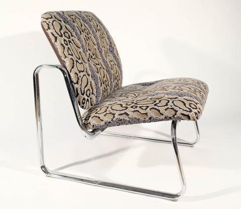 Chrome Chair Python Fabric
