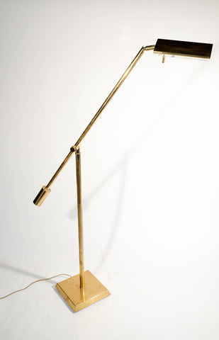 Gold Tone Adjustable Standing Lamp