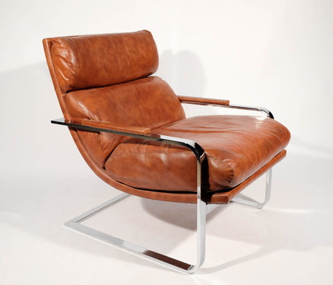 Leather Chrome Chair