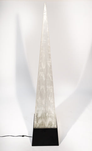 Frosted Glass Obelisk Lamp