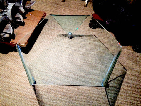 Vintage Chrome & Glass End Table