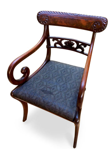 Mahogany Classical Sabre Leg Chairs