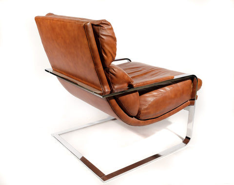 Leather Chrome Chair