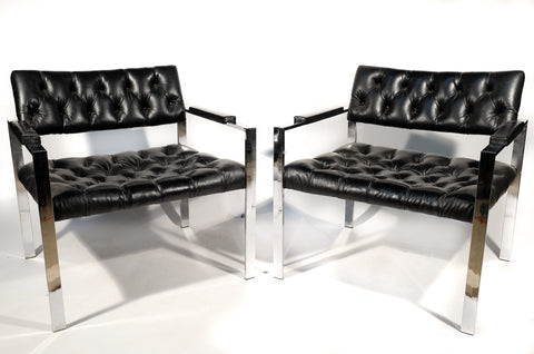 Harvey Probber 1960 Chrome Leather