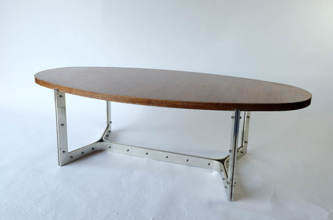 Chrome and Wood Table