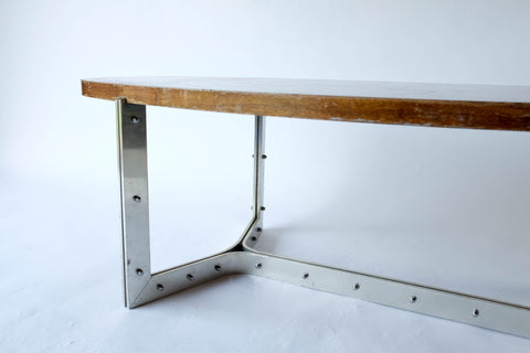 Chrome and Wood Table