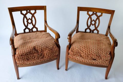 4 Chairs with Velvet