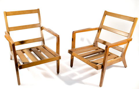 Pair of Mid Century Modern Danish Style Arm Chairs